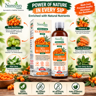 Himalayan Sea Buckthorn Juice – 500 ml | Rich in Antioxidants, Vitamins, Minerals and Plant-Based Omega 3, 6, 7 & 9
