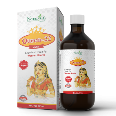 Queen-22 Syrup: Excellent Ayurvedic Tonic for Women's Health & Well-being | Sugar-Free Herbal Formula