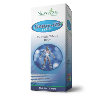 DETOX-RX Syrup: Ayurvedic Whole Body Detox, Digestion Support & Liver Cleanse - Natural Blood Purifier