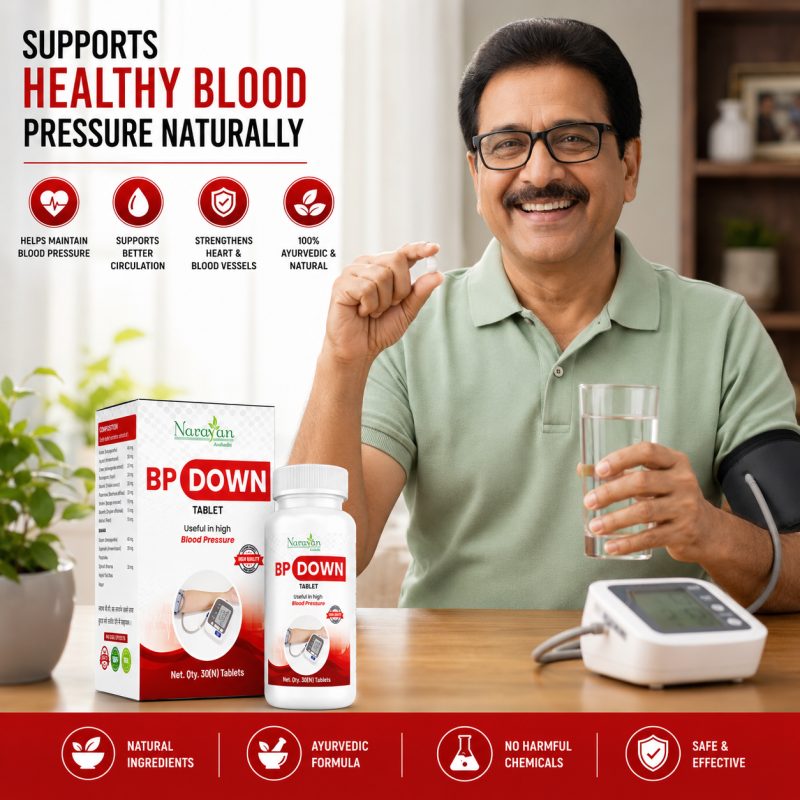 BP Down Tablet – 30 Tablets | Healthy Blood Pressure & Vata Balance Support