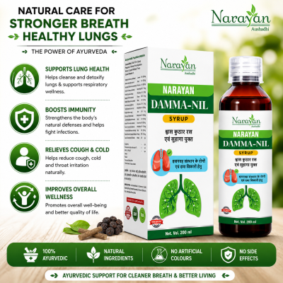 Damma Nil Syrup Supports Respiratory Wellness and Helps Reduce Inflammation
