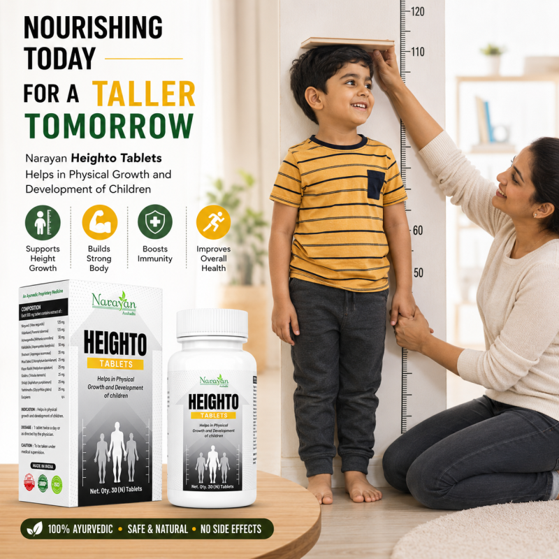 Heighto Tablet Supports Healthy Growth Bone Strength and Physical Development.