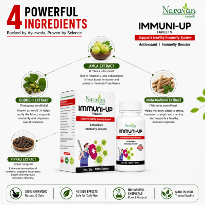 Immuni Up Tablet Boosts Immunity and Helps Reduce Physical Weakness Naturally.