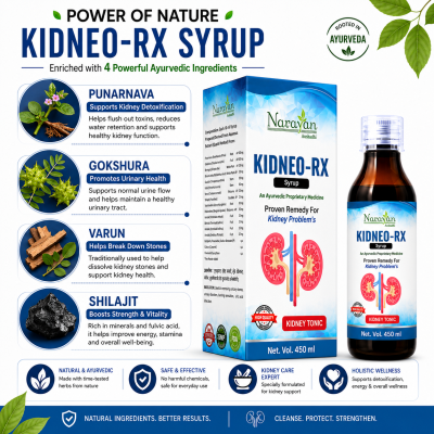 Kidneo Rx Prawahi Kwath Supports Kidney Health and Healthy Filtration Function.