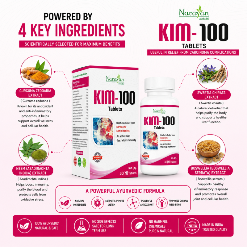 Kim 100 Tablet Ayurvedic Supportive Formula for Overall Cellular Health and