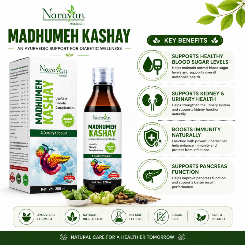 Madhumeh Kashay Sugar Free Ayurvedic Formula with Shilajit for Metabolic