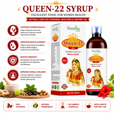 Queen-22 Syrup Sugar Free for Women Supports Vitality Energy and S Wellness.