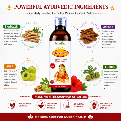 Queen-22 Syrup Sugar Free for Women Supports Vitality Energy and S Wellness.