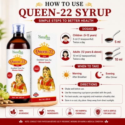Queen-22 Syrup Sugar Free for Women Supports Vitality Energy and S Wellness.